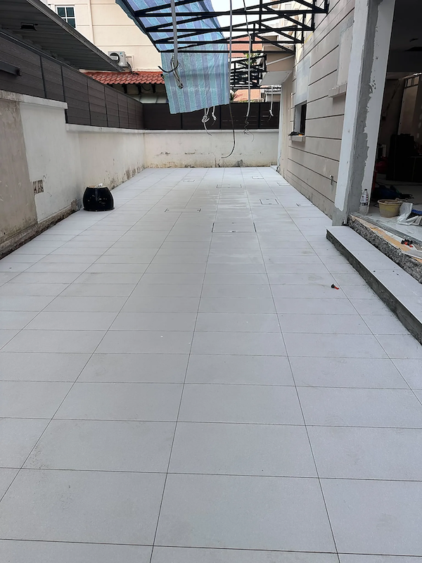 Rear Courtyard Tiling At 37ew — job PROJECT37EW, 27 Aug, photo 1
